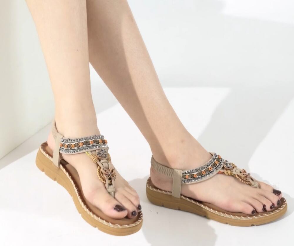 Cg. NIB AOMIGOCT FLAT BOHEMIAN SANDALS ♡SIZE 6½♡